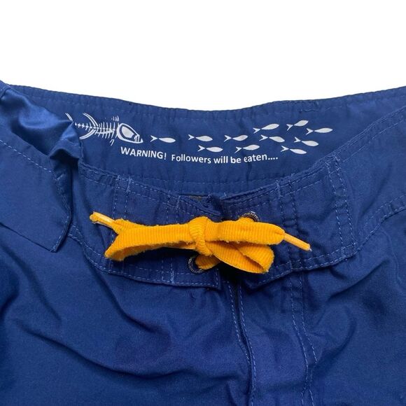 Tormenter Fish Skeleton Board Shorts Blue Men’s Sz 34 - Picture 2 of 14